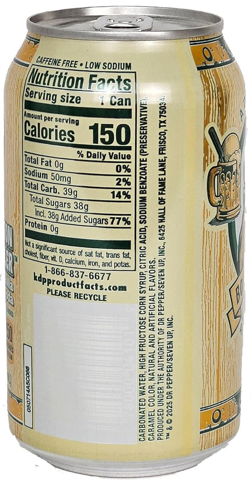 Vernors 12-pack 12-ounce pack (12-count) Ginger Soda (ale) Boston Cooler Edition creamy vanilla cans in fridge