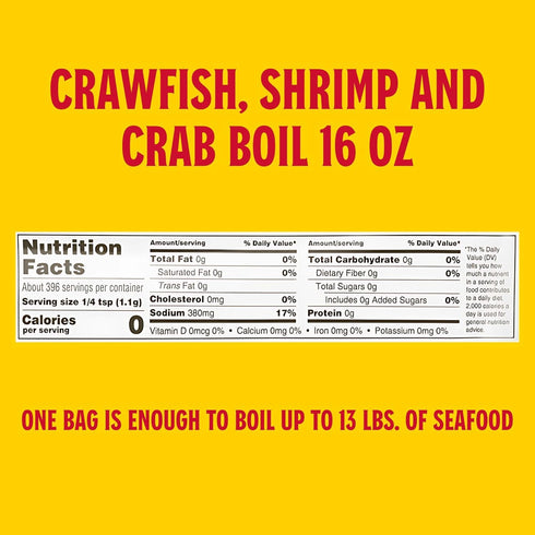 16 oz (Pack 12) Louisiana Fish Fry, Crawfish, Crab & Shrimp Boil