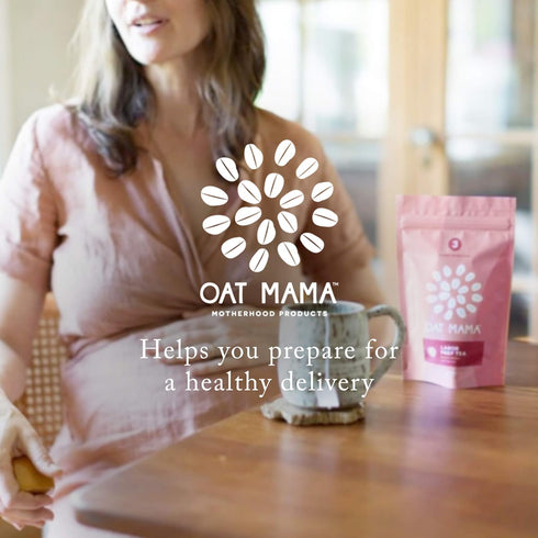 Oat Mama Labor Prep Tea - White Peach | Third Trimester Pregnancy Support - 14 Biodegradable Sachets for Smooth Labor