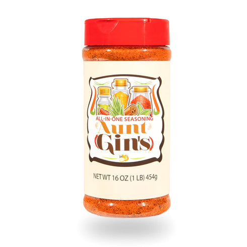 Aunt Gin's All-in-One Seasoning, 16 oz - All Purpose for Chicken, Pork, Seafood, Beef, Vegetables