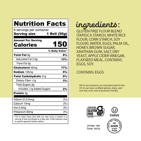 1 Packs (7 Katz Gluten Free Dinner Roll. Good For Breakfast. Sesame Free, Dairy Free, And Nut Free. Kosher. Ounce Each)