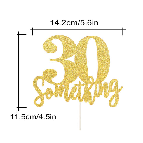 30 Something Cake Topper, Happy 30th Birthday Sign, Dirty 30 Cake Topper, Hello 30 Party Decorations