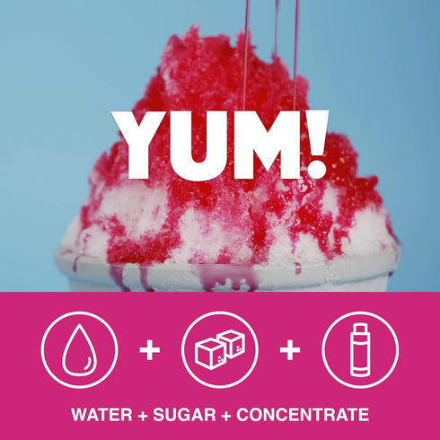 Hypothermias Unsweetened Shaved Ice and Snow Cone Syrup Concentrate, 4 Fl Oz, Cherry Flavor