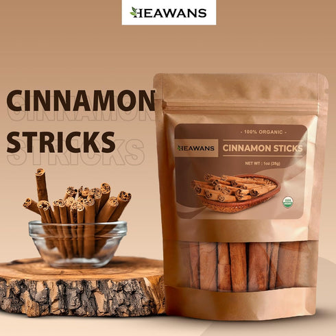 Heawans Organic Ceylon Cinnamon Sticks, 1 oz, not cassia cinnamon