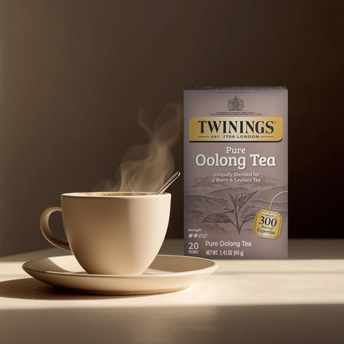 2-Pack 20 Count Twinings Pure Oolong Tea Golden Caffeinated Tea, Individually Wrapped Tea Bags, Each