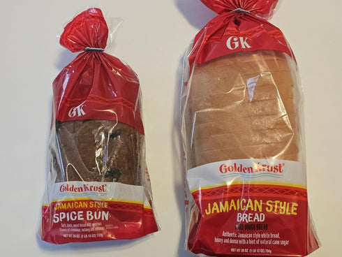 Mya's Jamaican Pantry Jamaican Hard Dough Bread + Spice Bun Loaf Combo