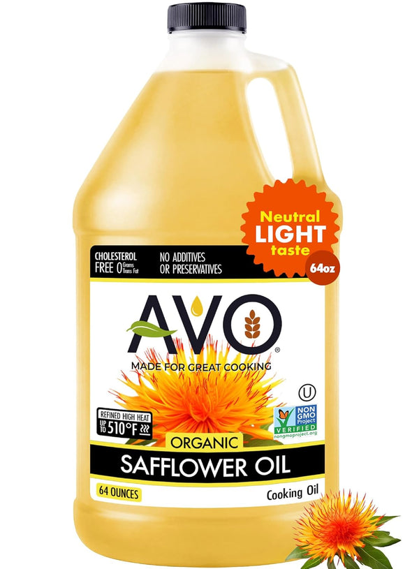 AVO Organic Safflower Oil for Cooking, Frying, Baking, Salads, Vinaigrette, Marinades. General