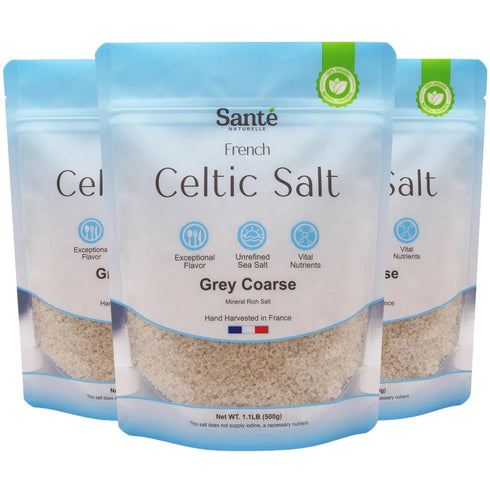 Sante Naturelle Celtic Salt Grey Coarse Sea Salt - 1.1lb (18oz) Pack
