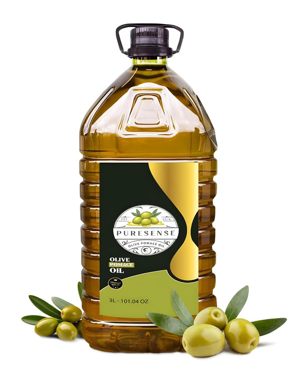 PURESENSE Turkish Olive Pomace Oil, High Smoke Point Refined Olive Oil for