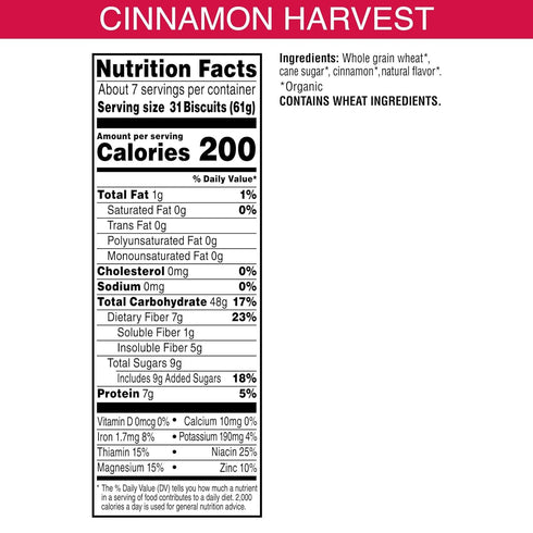 14oz (1 Kashi Breakfast Cereal, Fiber Cereal, Family Breakfast, Cinnamon Harvest, Box Box)