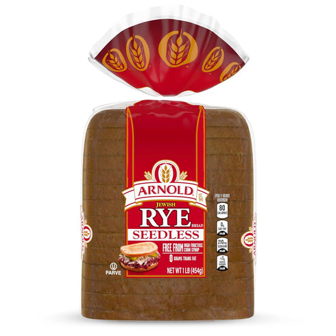 VEMAX Store Bread Seedless Real Jewish Rye, 16 oz (Pack of 2 Loaves)