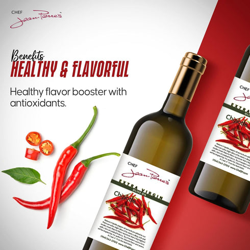 750ml(25oz) Chef Jean Pierre's Extra Virgin Chipotle Olive Oil - Glass Bottle - Naturally Infused with Sweet and Tangy