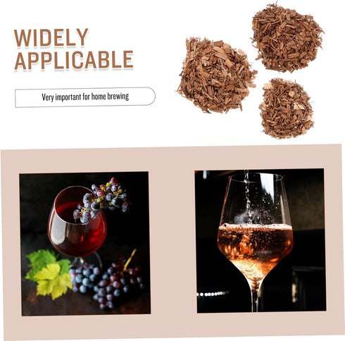 LOPUNER 1pack Oak Chips for Wine Making Natural Flavoring for Home Brewing for Wine Brandy and Spirits Convenient