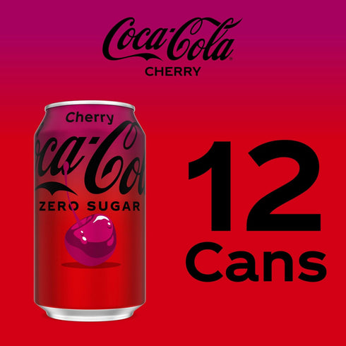 12 Oz (pack 12) Coca-Cola Cherry Zero Soda, Fl