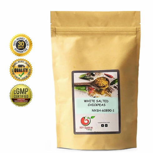 1 NY Spice Shop White Roasted Chickpeas - Pound Crispy Crunchy Dried Chickpeas Roasted - Bulk Healthy Snacks