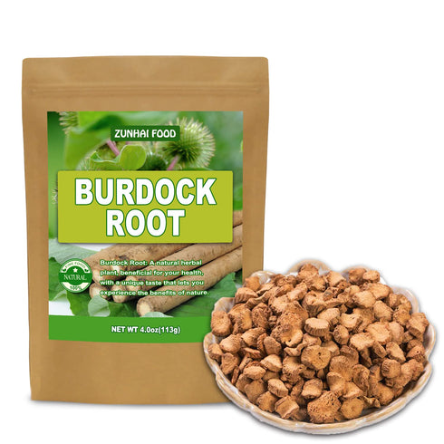 Premium Natural Burdock Root, Dried Cut & Sifted, 4.0oz (113g), Non-GMO, Caffeine Free