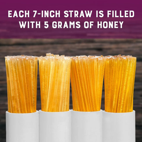 Packets 50 Count Judee's Gluten Free Raw Honey Sticks - Tea & Coffee Sweetener Raw Honey - Gluten Free Snack Sticks
