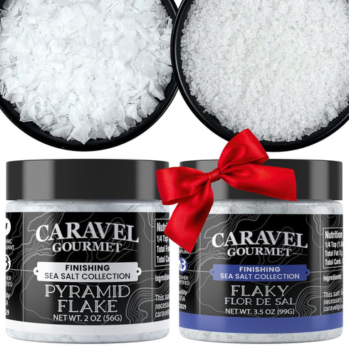 Flaky Sea Salt Gift Bundle - 2-Pack Fleur de Sel and Pyramid