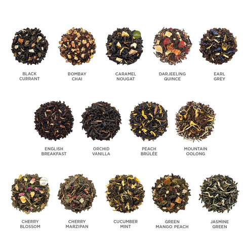 15 Tea Forte Single Steeps Loose Leaf Tea Sampler, Assorted Variety Tea Box, Single Serve Pouches, Classic Tea
