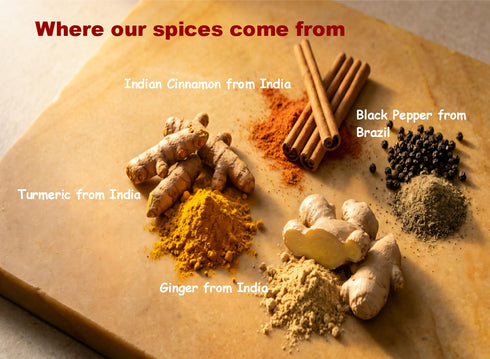 Golden Spice 100% 7oz Golden Milk Spice Drink Mix, Real Spices with Turmeric, Ginger, Cinnamon and Black Pepper, Pouch