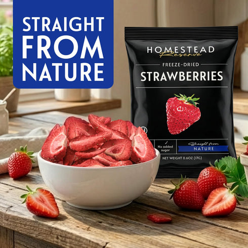 Homestead Reserve Pack 8 (0.6oz Packs Freeze Dried Fruit Snacks, of Each) Bulk Freeze-Dried Fruit for Home or Travel