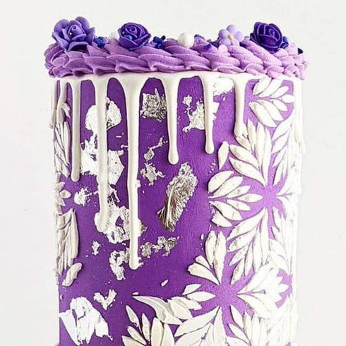 (60 Violet Icing Flowers | Small Edible Roses | Lavender and Purple Sugar Flowers | Edible Flower Sprinkles | Simply
