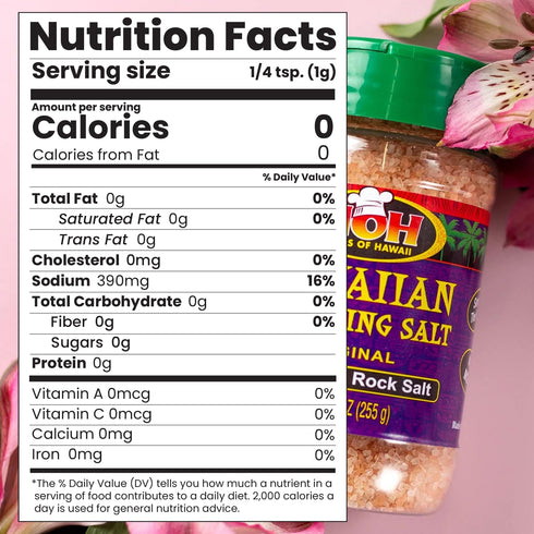 9 oz (Pack 1) NOH Original Hawaiian Seasoning Salt, of - Made w/Hawaiian Alae'a & Rock Salt for Cooking, Meat