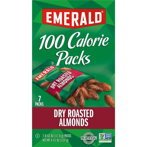 100-Calorie Packs, 7 Count (Pack 2) Emerald Nuts Dry Roasted Almonds