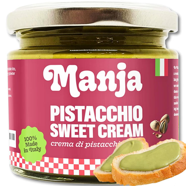 MANJA - Silky Smooth Italian Pistachio Spread 10.58oz (300g) - Authentic Artisanal