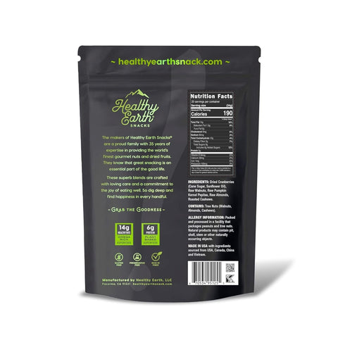 (Omega-3 Omega-6) Mixed Nuts Unsalted | Trail Mix | Trail Mix without Peanuts | Gourmet Snacks, Protein Snacks, Gluten