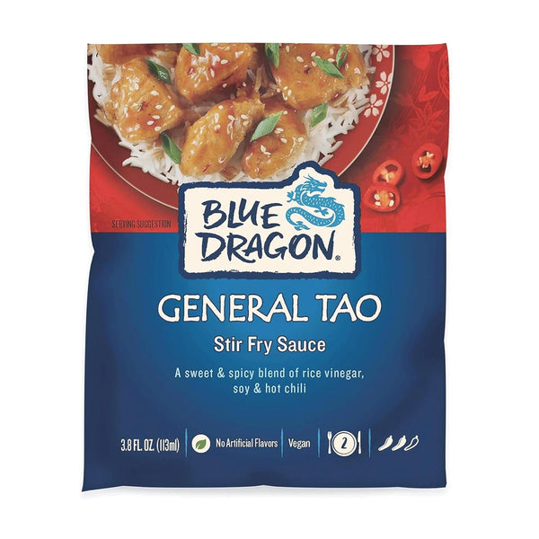 Blue Dragon General Tao Stir Fry Sauce - 3.8oz Pouch (Pack of