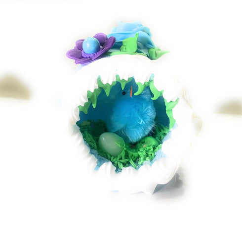 Generic Panoramic Sugar Egg with chick (Green)