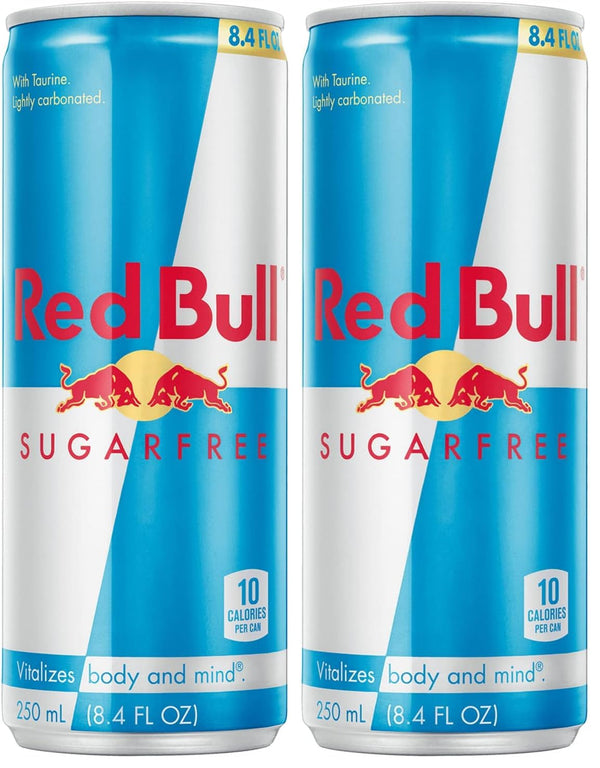 Red Bull Sugarfree Energy Drink, 8.4 Fl Oz Can (Pack of 2)