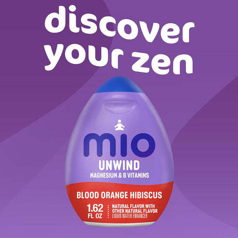 1.62 oz mio Unwind Blood Orange Hibiscus Liquid Water Enhancer with Magnesium & B Vitamins, fl Bottle
