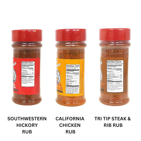 Jake's Famous Foods Set (3 Pack-5 Oz Jake's Famous BBQ Rub Gift Includes Southwestern Hickory Rub, California Chicken