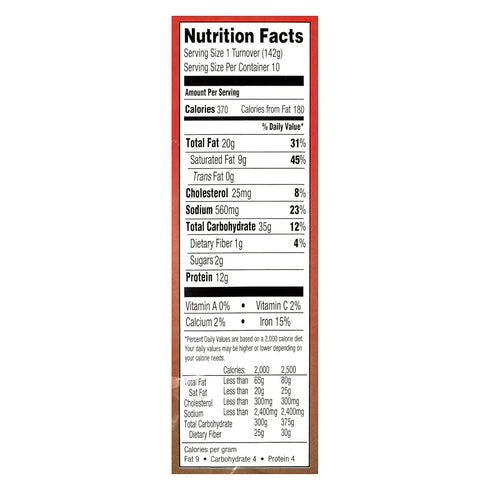 Caribbean Food Delights 5 oz, 10/Carton, 1-3 Jamacian Style Spicy Beef Empanadas, Ships in Business Days