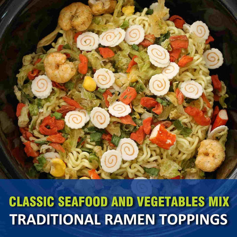 Jayuss 8 Oz, 227G Ramen Toppings Classic Seafood and Vegetables Mix Traditional Dried Ramen Toppings, Fresh Dried