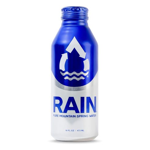 16 Oz, 12 Pack, RAIN, Spring Water, Bottled At The Source, Recyclable Eco Friendly Aluminum