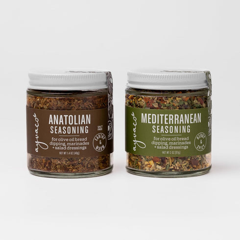 Ayvaco Bread Dipping Olive Oil Seasonings Duo | Premium Gourmet Mediterranean &