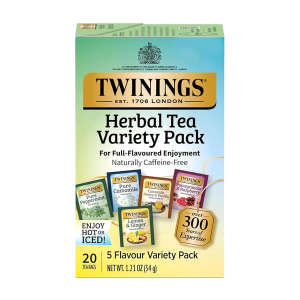 Twinings Herbal Tea Variety Pack, 20 Count (Pack of 1), Formerly Assorted