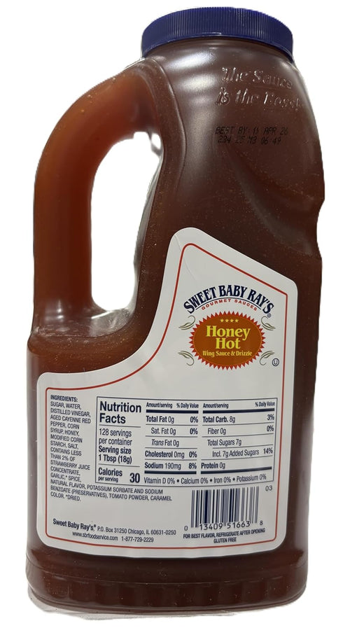 Half Gallon Sweet Baby Ray's Honey Hot Wing Sauce
