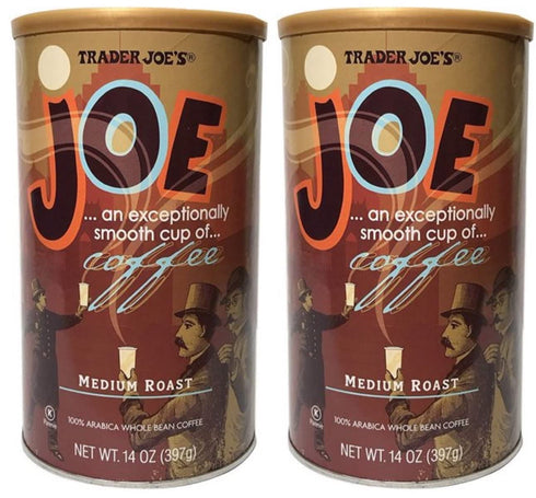 Trader Joe's Joe Coffee, Medium Roast, 100% Arabica Whole Bean Coffee 2 Packs of