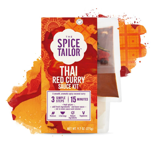 3 10 (6 Pack, Spice Tailor Simple Steps Restaurant Quality Meals in Minutes Kits Ready in Minutes Thai Red Curry)