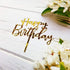 Happy Birthday Cake Topper, Mirror Gold Acrylic for Birthday Party Decorations