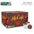 84 Count McCafe Premium Roast Coffee, Single Serve Keurig K-Cup Pods, Medium Roast