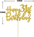 Gold Glitter 31st Birthday Cake Topper - Cheers to 31 Years Party Supplies - Happy 31 Sign Decoration