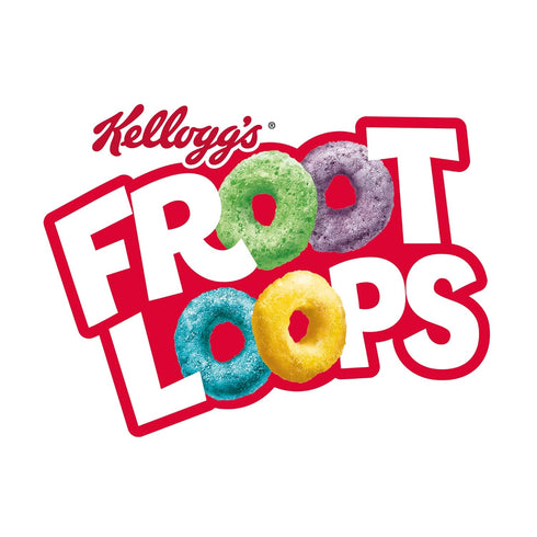 2025 90's Pack 2, 36 Kellogg's Cereal Straws Froot Loops Edible Breakfast Straw Alternatives for Milk, Childhood
