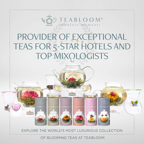 5.29 oz/150 90-120 Teabloom Organic Green Tea, Jasmine Pearls Loose Leaf Tea, Captivating and Aromatic Jasmine Tea