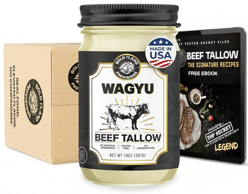 100% Pure Wagyu Beef Tallow for Cooking Excellent for Searing Steaks -