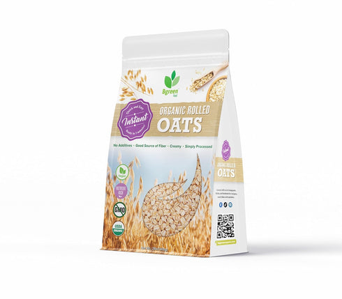 Big Green Organic Food - Organic Rolled Oat, Qucik Oat, Creamy, No